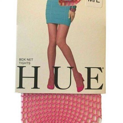 HUE Tights Square Fishnet Pink Gypsy Rose Sheer M/L